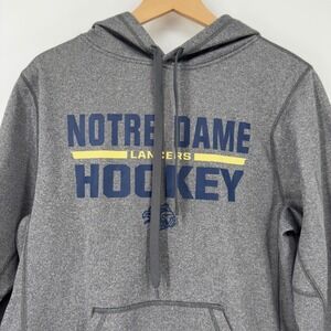 Notre Dame Lancers Hockey Hoodie‎ Sweatshirt Mens Small BSN Sports Gray